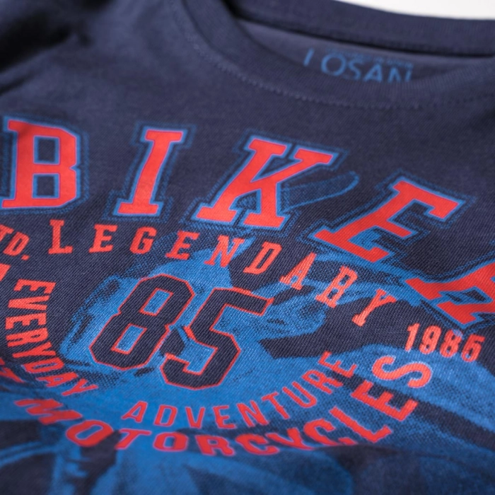 Παιδική μπλούζα Losan για αγόρια Biker Μπλε επώνυμες οικονομικές μπλούζες αγορίστικες online 4