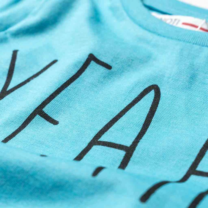 Παιδική μπλούζα MINOTI για αγόρια Yeah γαλάζια αγορίστικη οικονομική επώνυμα παιδικά ρούχα για ετών σχέδιο