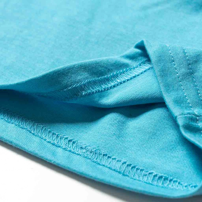 Παιδική μπλούζα MINOTI για αγόρια Yeah γαλάζια αγορίστικη οικονομική επώνυμα παιδικά ρούχα για ετών ύφασμα