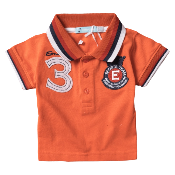 Παιδική μπλούζα Energiers για αγόρια polo πορτοκαλί κοντομάνικα μπλουζάκια πολο για αγόρια ετών καλοκαιρινά online