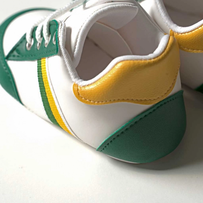 Βρεφικά παπούτσια για αγόρια Groom Πράσινο αγορίστικα κλασσικά με κορδόνια μοντέρνα 3