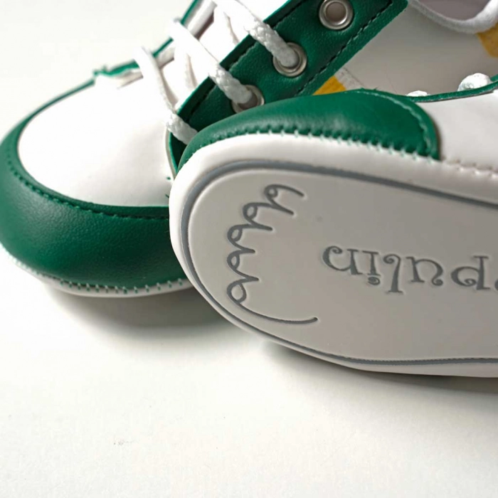 Βρεφικά παπούτσια για αγόρια Groom Πράσινο αγορίστικα κλασσικά με κορδόνια μοντέρνα 1