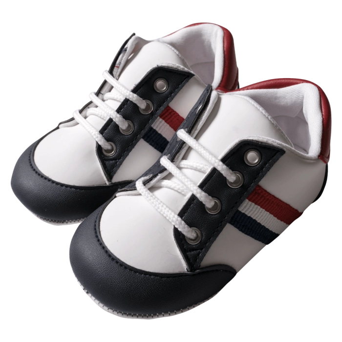 Βρεφικά παπούτσια για αγόρια Groom Μπλε αγορίστικα κλασσικά με κορδόνια μοντέρνα