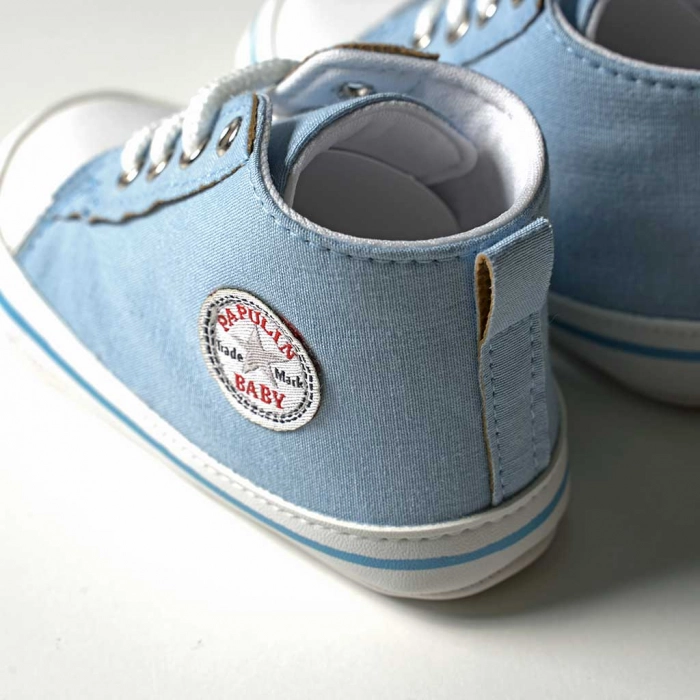 Βρεφικά παπούτσια για αγόρια Stary Γαλάζιο αγορίστικα μποτάκια με κορδόνια μοντέρνα 3