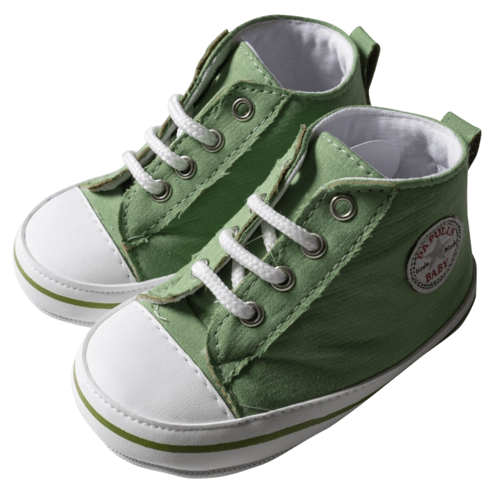 Βρεφικά παπούτσια για αγόρια Stary Πράσινο αγορίστικα μποτάκια με κορδόνια μοντέρνα