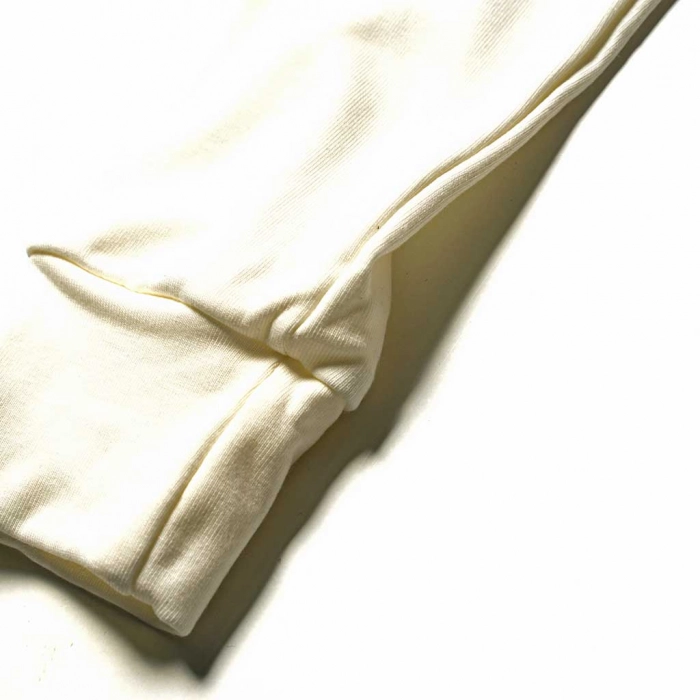 Παιδικό ισοθερμικό κολάν unisex Άσπρο άνετο με χνούδι ζεστό ελαστικό μονόχρωμο 1 2