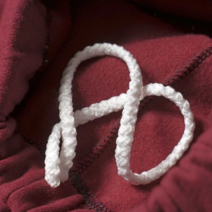 Παιδικό παντελόνι φόρμας Line για αγόρια χειμερινό Μπορντό αγορίστικο ποιοτικό αθλητικό άνετο 1