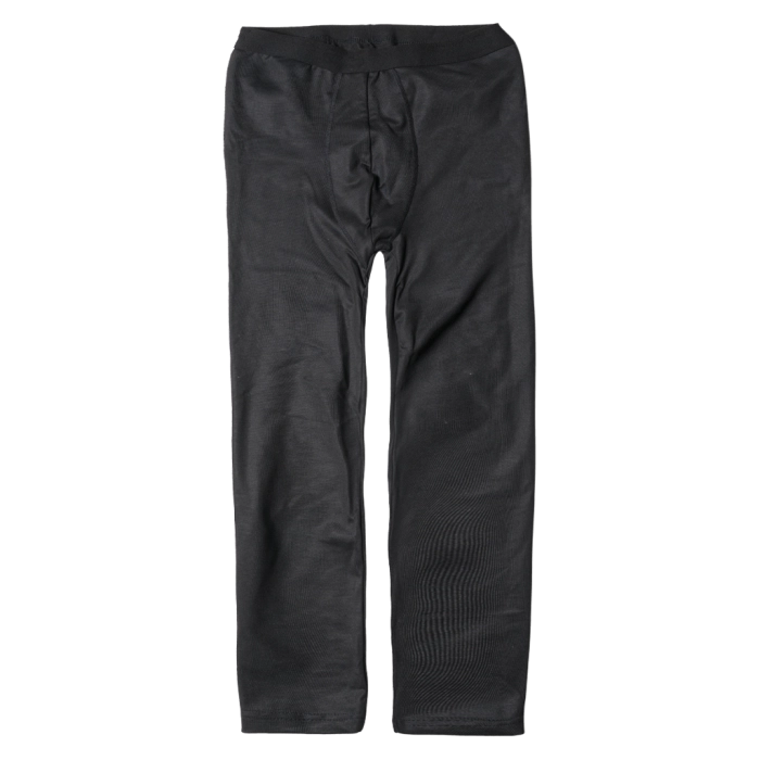 Παιδικό ισοθερμικό παντελόνι unisex Μαύρο άνετο με χνούδι ζεστό ελαστικό μονόχρωμο 