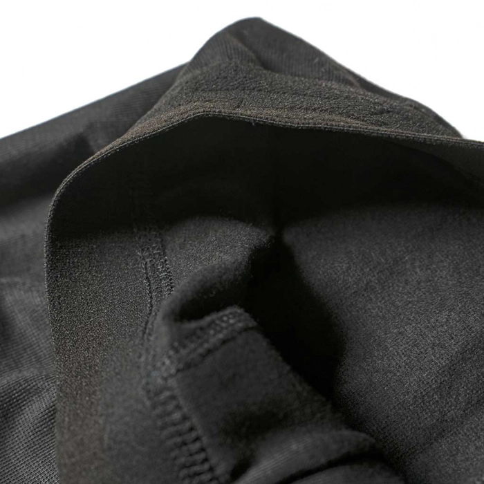 Παιδικό ισοθερμικό παντελόνι unisex Μαύρο άνετο με χνούδι ζεστό ελαστικό μονόχρωμο 3
