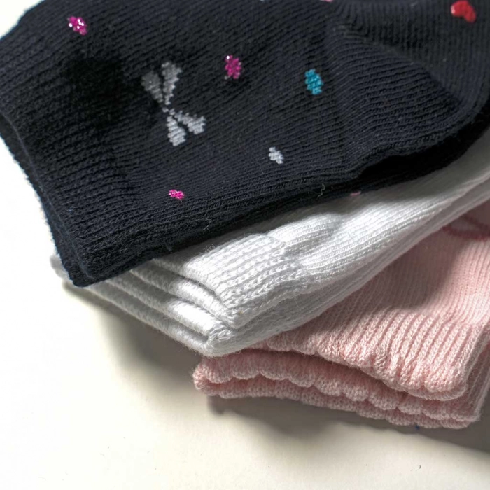 Βρεφικές κάλτσες Rain για κορίτσια σετ 3 ζευγάρι Μοντέρνες με σχέδια οικονομικές άνετες 3