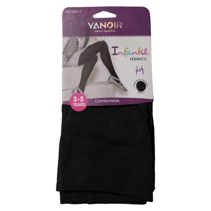 Παιδικό καλσόν για κορίτσια Yanoir Infantil Μαύρο κοριτσίστικο ποιοτικό χοντρό χειμερινό μοντέρνο