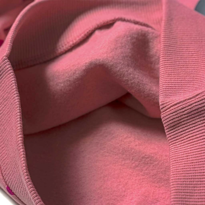 Παιδική μπλούζα Name it για κορίτσια Love PARIS Πουά Ροζ κοριτσίστικη με στάμπα πουά φούξια φούτερ με χνούδι με λάστιχο 1
