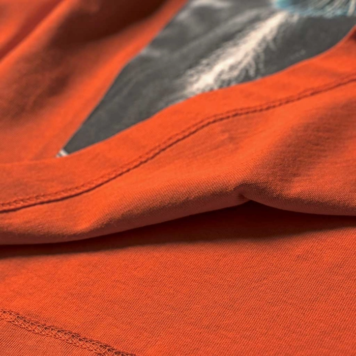 Παιδική μπλούζα Νame it για αγόρια Indian Tiger Πορτοκαλί αγορίστικη επώνυμη με στάμπα τίγρης ινδιάνος εποχιακή 5