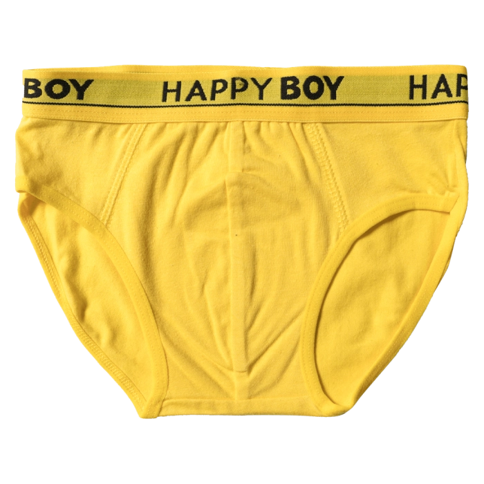 Παιδικό σλιπ βρακάκι για αγόρια Happy Boy Κίτρινο αγορίστικο βρακάκι εσώρουχο ποιοτικό