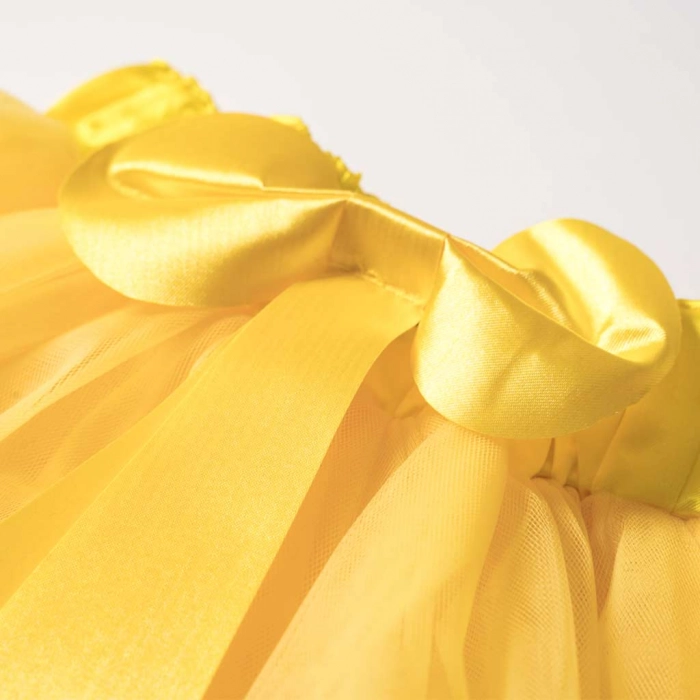 Παιδική φούστα tutu για κορίτσια Grecia κίτρινο φούστες με τούλι μονόχρωμες για εκδηλώσεις παραστάσεις αστεράκια online 4