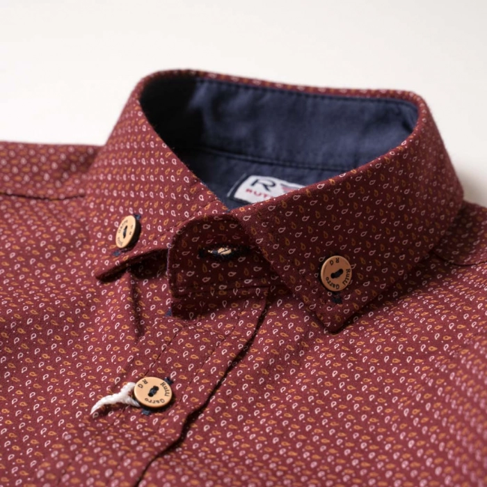 Παιδικό πουκάμισο για αγόρια Chordal μπορντό καλά πουκάμισα για αγοράκια ετών βαμβακερά μοντέρνα ιδιαίτερα online 10