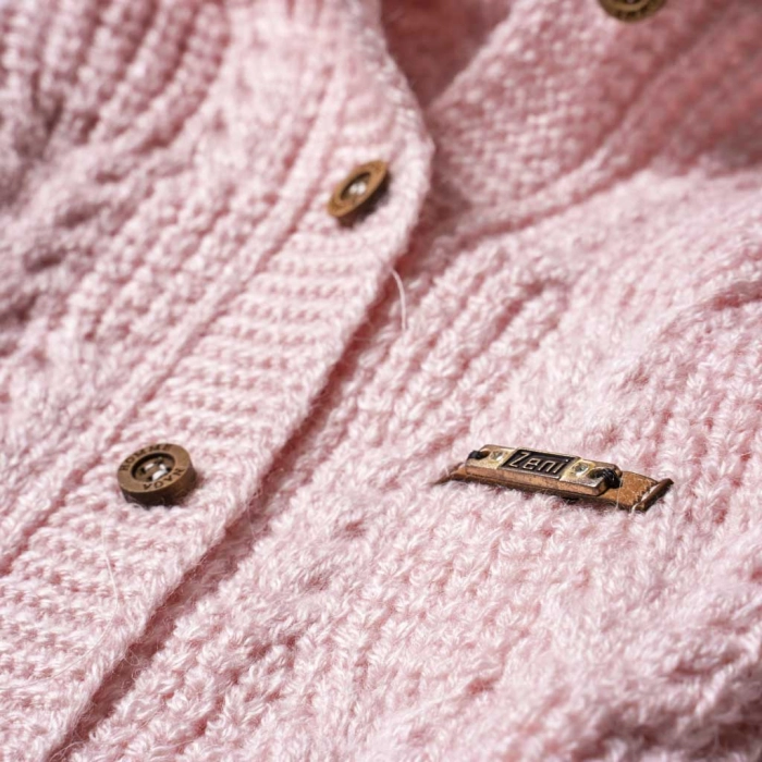 Βρεφικό φορμάκι εξόδου για κορίτσια Knitted Ροζ κοριτσίστικο πλεκτό ποιοτικό μοντέρνο ζεστό 1