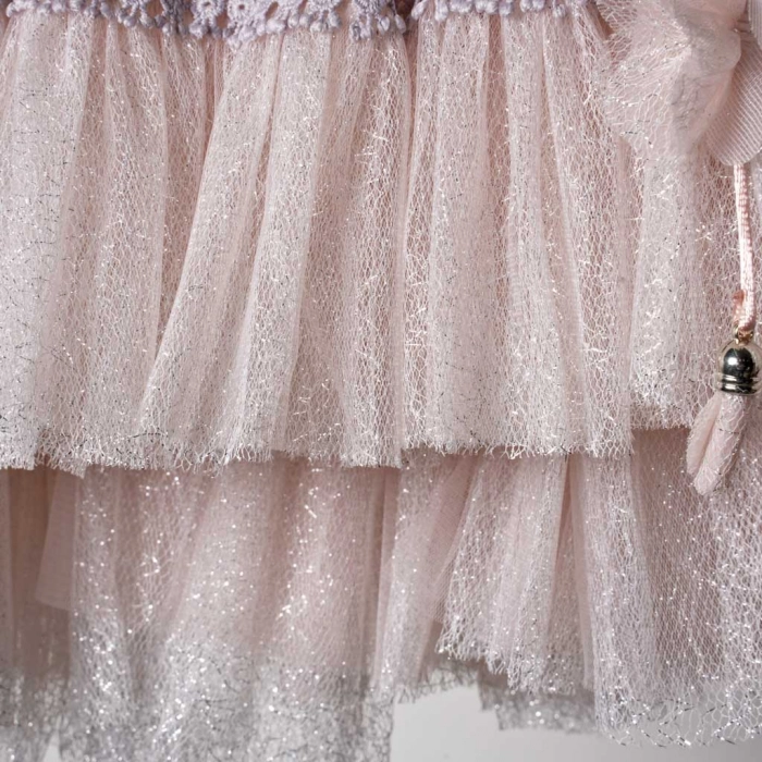 Παιδικό φόρεμα για κορίτσια Modica Κουφετί κοριτσίστικο ποιοτικό εντυπωσιακό για γάμο βάφτιση τούλι