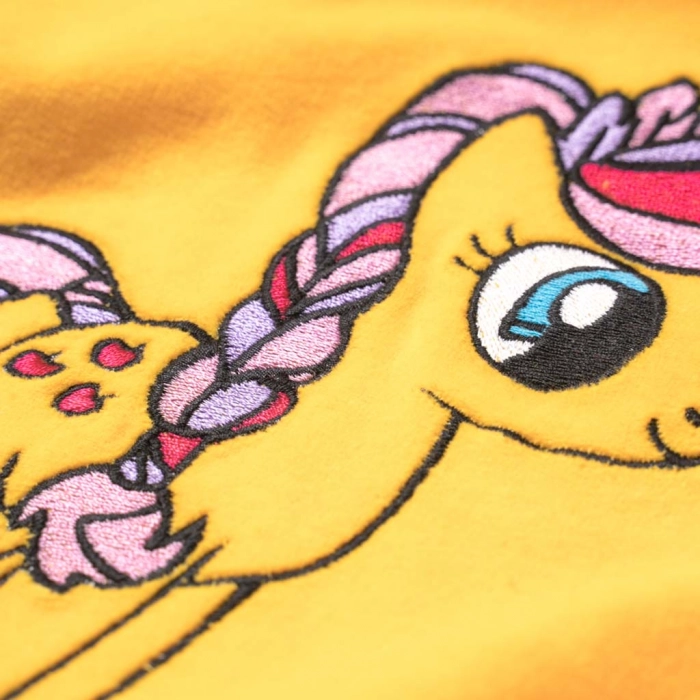 Παιδική πιτζάμα Like για κορίτσια Pony κίτρινο ελληνικές fleece ζεστές πιτζάμες χοντρές ζεστές για κοριτσάκια ετών 4