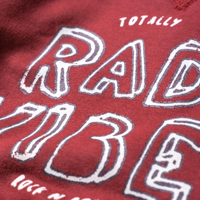 Βρεφική μπλούζα Minoti για αγόρια Rad Vibe μπορντό μοντέρνα επώνυμα παιδικά ρούχα online μηνών 1