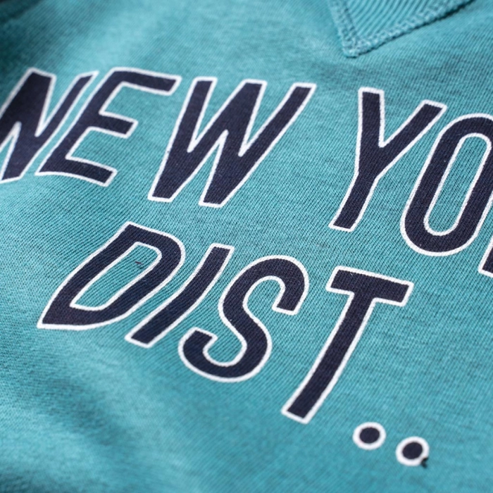 Βρεφική μπλούζα Minoti για αγόρια NY Dist τιρκουάζ μοντέρνα επώνυμα παιδικά ρούχα online μηνών 4