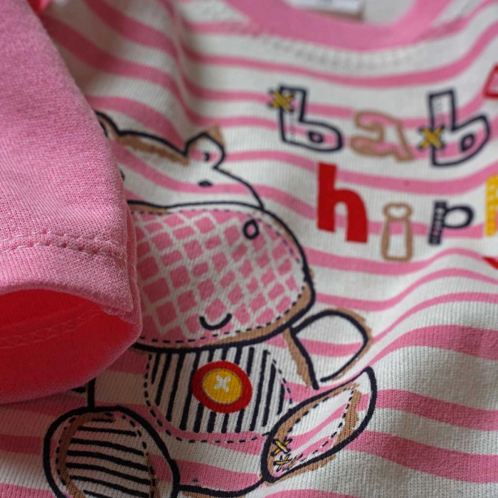Βρεφική πιτζάμα για κορίτσια Baby Hippo Ροζ 5