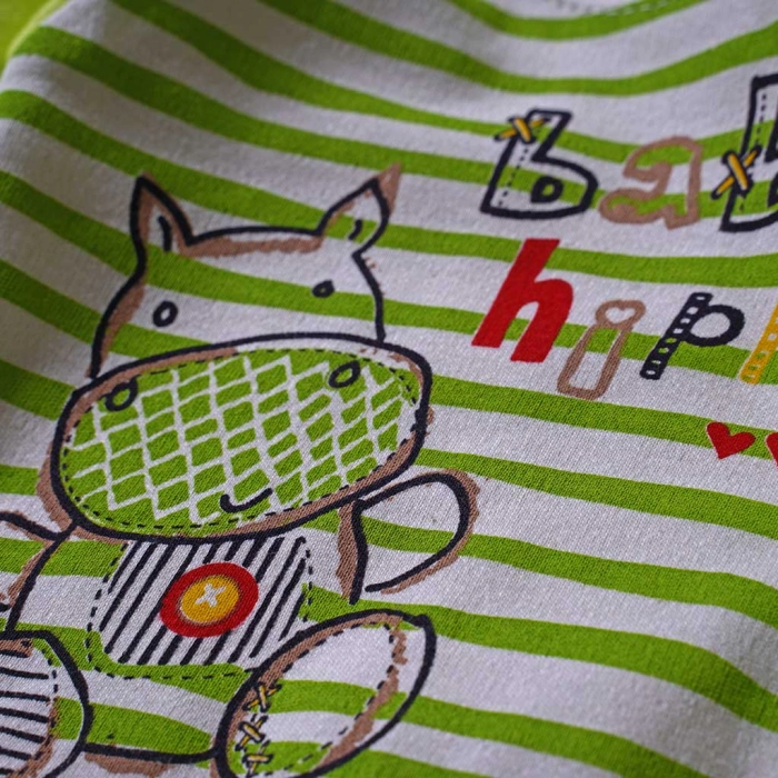 Βρεφική πιτζάμα για αγόρια Happy Hippo Λάιμ 4