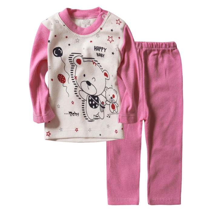 Βρεφική πιτζάμα για κορίτσια Happy Baby Ροζ