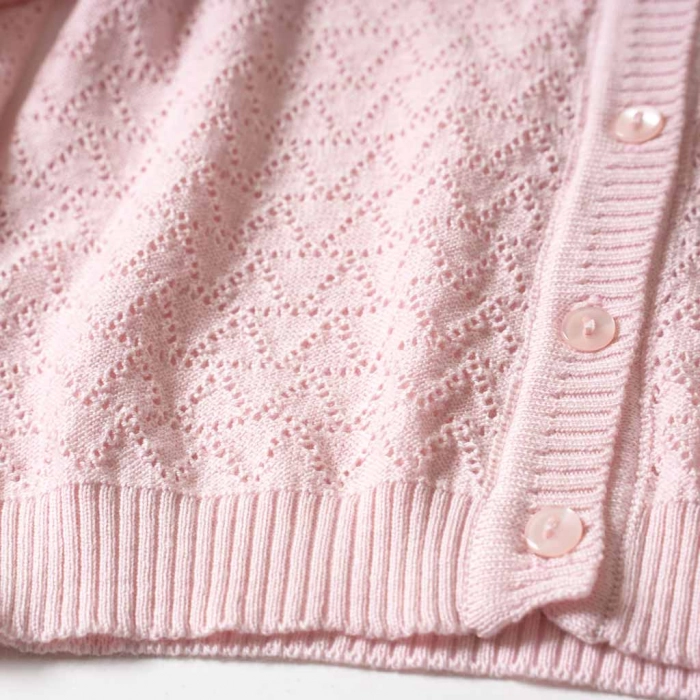 Βρεφική ζακέτα για κορίτσια Minora Embroidery Ροζ 3