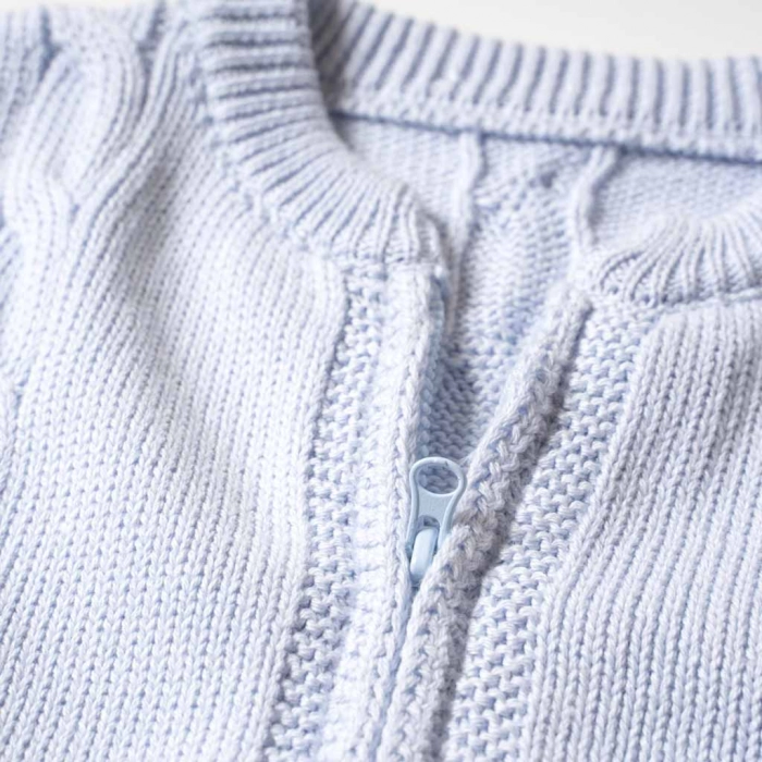 Βρεφική αμάνικη ζακέτα για κορίτσια Knitting Γαλάζιο 3