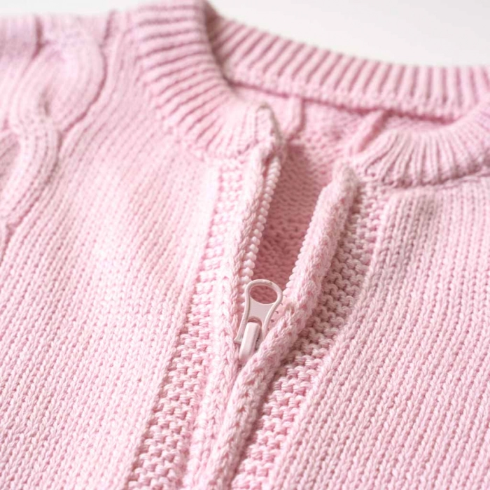 Βρεφική αμάνικη ζακέτα για κορίτσια Knitting Ροζ 1