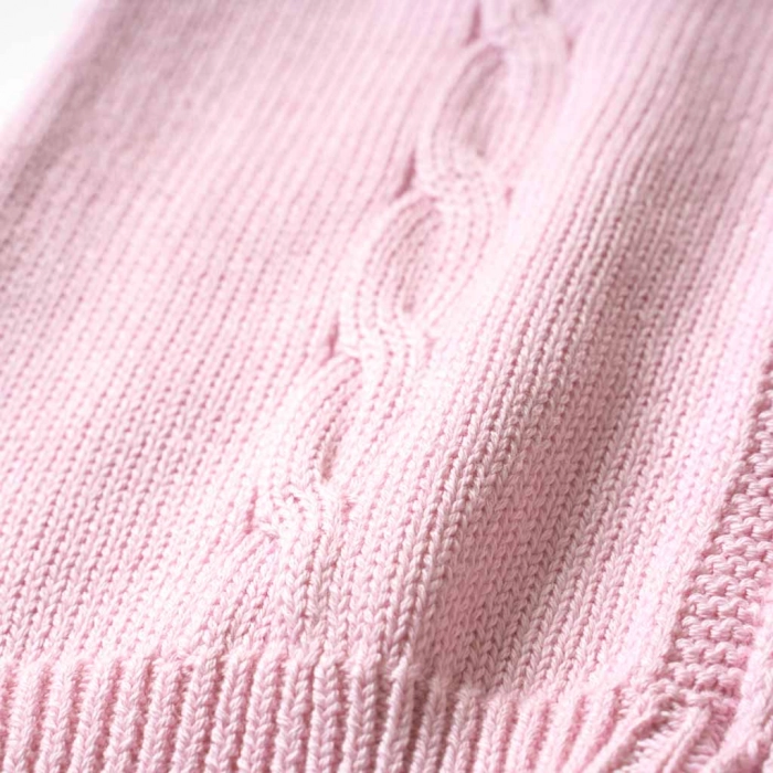 Βρεφική αμάνικη ζακέτα για κορίτσια Knitting Ροζ 3