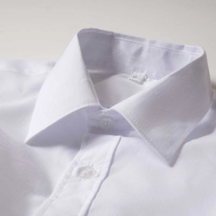 Παιδικό πουκάμισο για αγόρια Basic Λευκό 4