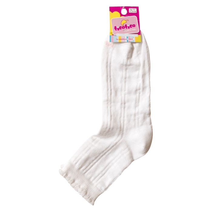 Παιδικές κάλτσες για κορίτσια Lace Λευκό Ροζ