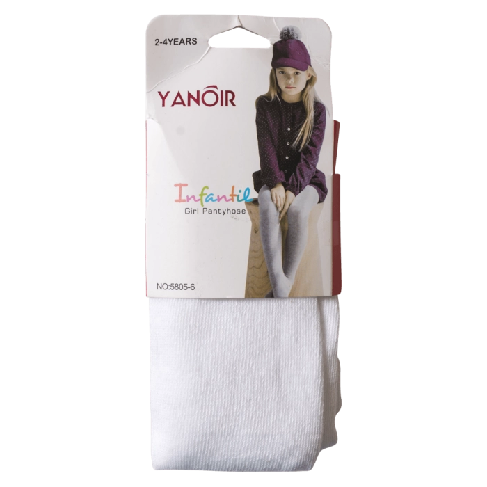 Παιδικό καλσόν για κορίτσια Yanior Λευκό