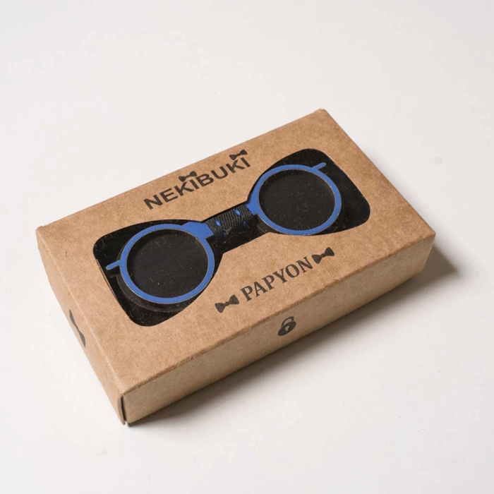 Παιδικό ξύλινο παπιγιόν για αγόρια sunglasses μπλε 2