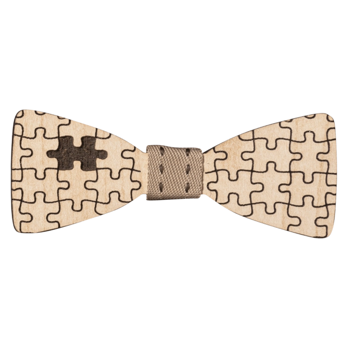 Παιδικό ξύλινο παπιγιόν για αγόρια Puzzle