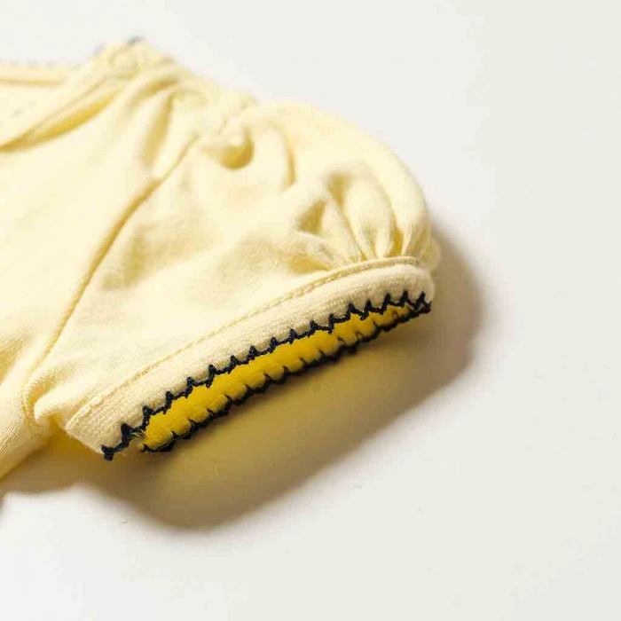 Βρεφικό σετ για κορίτισια Delicious κίτρινο Κοριτσίστικα επώνυμα παιδικά ρούχα Online μοντέρνα μηνών μανίκι