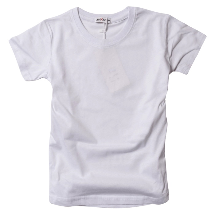 Παιδική μπλούζα μονόχρωμη Basic2 άσπρο μπλουζάκια μονόχρωμα για εκδηλώσεις κορίτσια αγόρια ετών κοντομάνικα Online