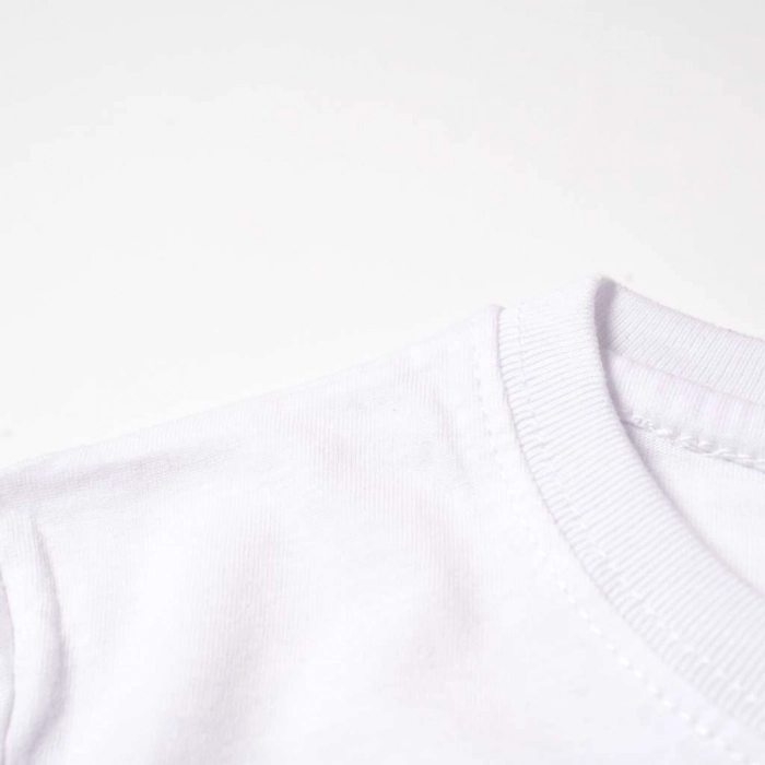 Παιδική μπλούζα μονόχρωμη Basic2 άσπρο μπλουζάκια μονόχρωμα για εκδηλώσεις κορίτσια αγόρια ετών κοντομάνικα Online 2