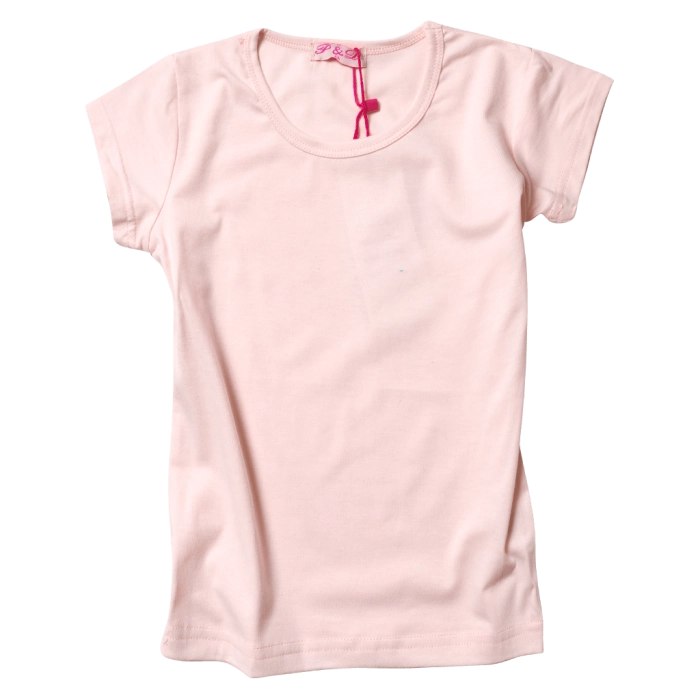 Παιδική μπλούζα μονόχρωμη Basic σομόν μπλουζάκια μονόχρωμα για εκδηλώσεις κοντομάνικα Online