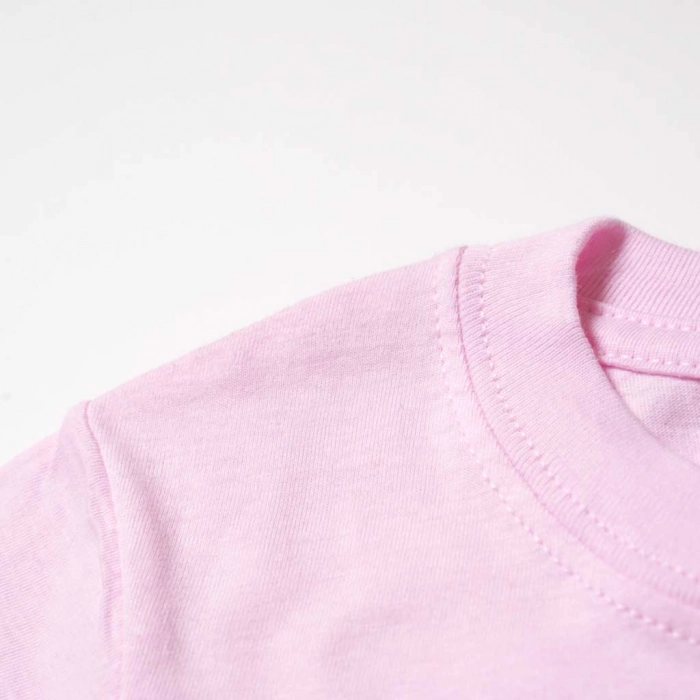 Παιδική μπλούζα μονόχρωμη Basic ροζ μπλουζάκια μονόχρωμα για εκδηλώσεις κοντομάνικα Online 1