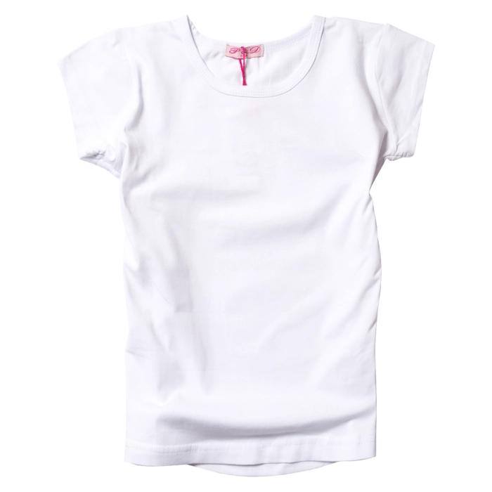 Παιδική μπλούζα μονόχρωμη Basic άσπρο μπλουζάκια μονόχρωμα για εκδηλώσεις κορίτσια αγόρια ετών κοντομάνικα Online
