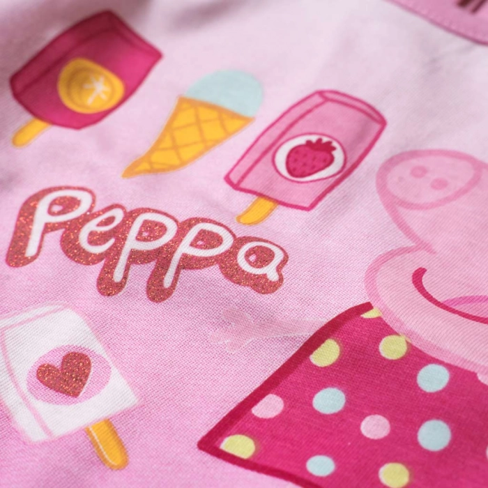 Παιδικό σετ με φούστα για κορίτσια Peppa ροζ μοντέρνα οικονομικά σετάκια καλοκαιρινά για κορίτσια ετών online 2