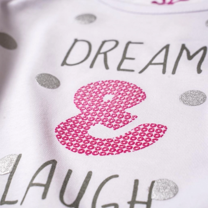 Παιδική μπλούζα Losan για κορίτσια DreamNSmile άσπρο επώνυμες οικονομικές κοριτσίστικες μπλούζες online ετών 1