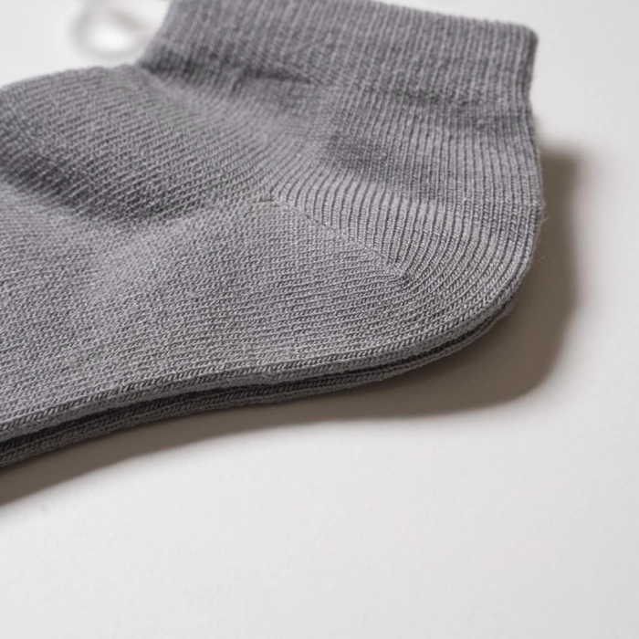 Παιδικές κάλτσες Cozy κοντές γκρι βαμβακερές κάλτσες για αγοράκια κοριτσάκια ετών Online2