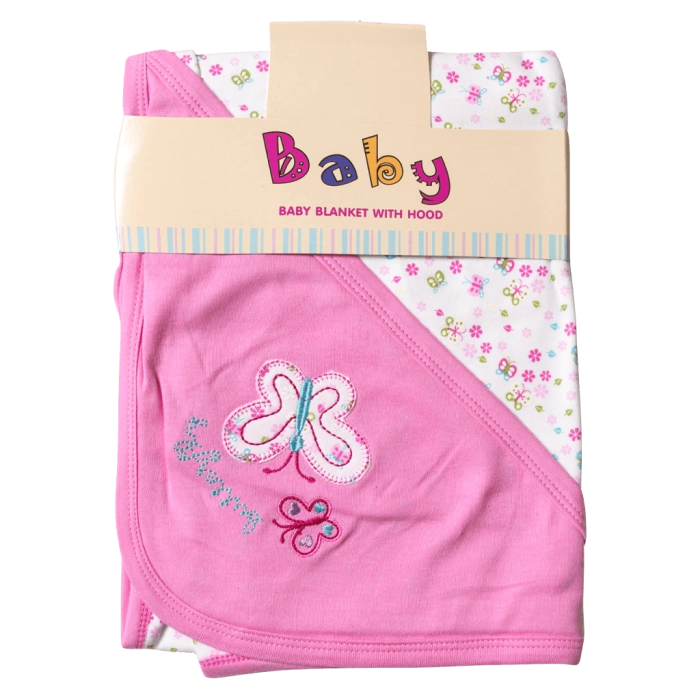 Βρεφική κουβέρτα βαμβακερή με κουκούλα για κορίτσάκια μοντέρνα δώρο για μωρά νεογέννητα κοριτσάκια Online