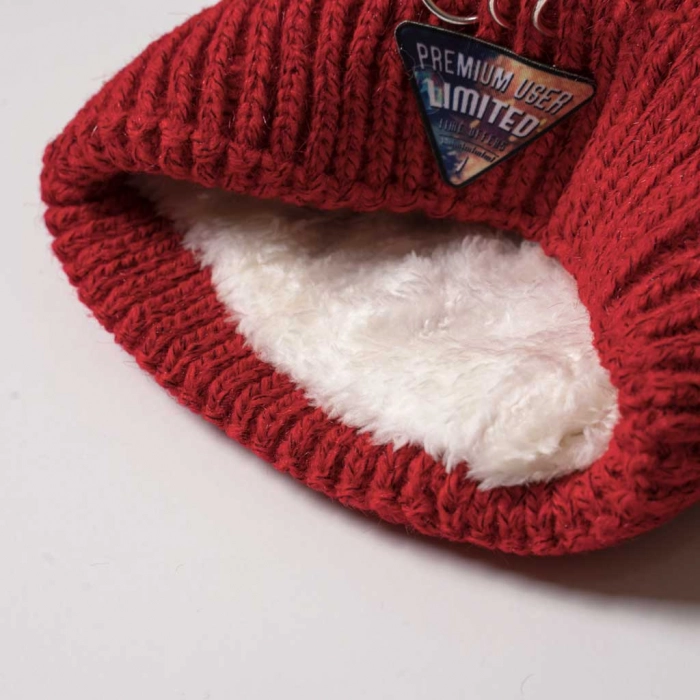 Παιδικός σκούφος limited μπορντό μοντέρνα σκουφάκια για το κρύο παιδικά online ζεστά 2