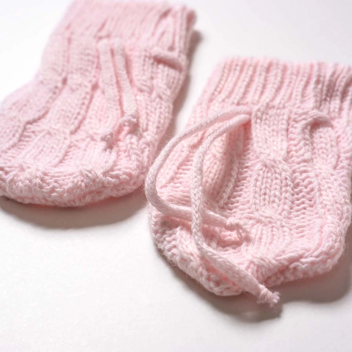Παιδικό σετ σκούφος γάντια κασκόλ ροζ σκουφάκι γαντάκια κασκολ για μωρά κοριτσάκια μοντέρνα 2