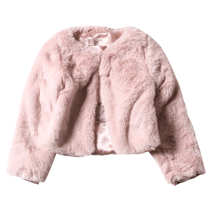 Παιδικό γουνάκι μπολερό για κορίτσια Shine ροζ κοριτσίστικα αμπιγιέ ρούχα Online ετών
